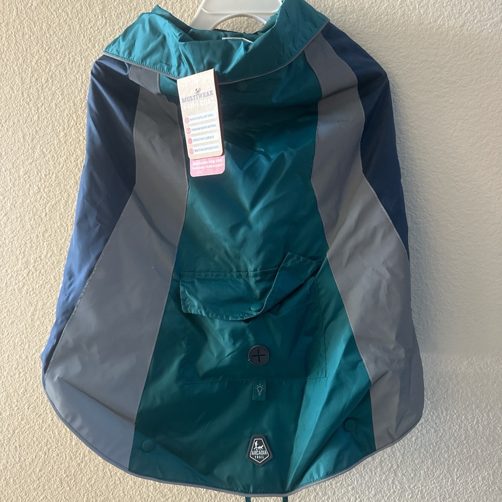 Dogs Teal and Gray Waterproof 3in 1 Jacket Sz XL
